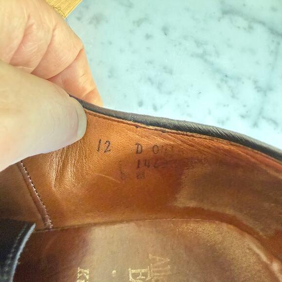 Allen Edmonds Kingswood Cap-Toe Oxford Black 12D Goodyear Welt USA - Picture 11 of 13